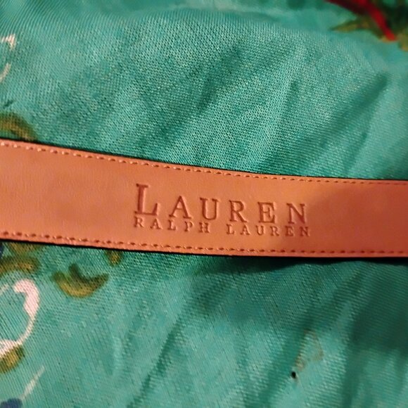 ❤️Ladies LAUREN RALPH LAUREN Black Croc Italian Leather Belt Sz Small main image 9